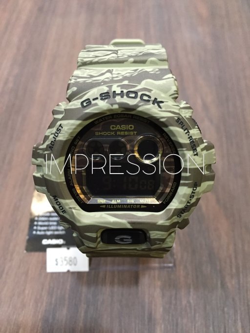 IMPRESSION】CASIO G-SHOCK GD-X6900CM-5 虎紋迷彩軍綠限量防水潮流錶