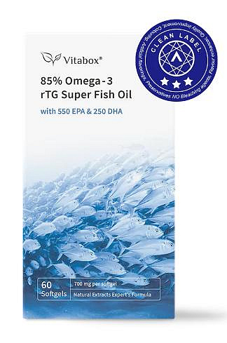 [維他盒子][Vitabox] 【純淨專科】挪威 85% rTG 高濃度魚油 Omega-3 (EPA+DHA)｜第二代升級 VITABOX®