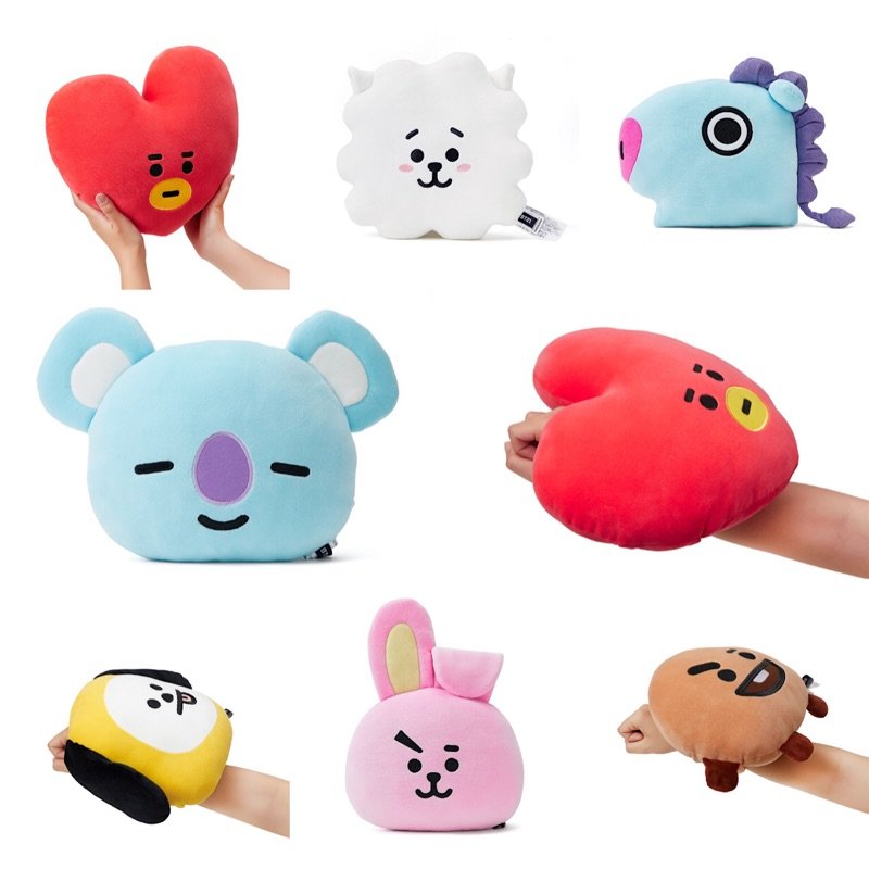 正版 BT21 TATA RJ CHIMMY CHOOKY 午睡枕KOYA MANG SHOOKY午睡枕 小抱枕 午安枕