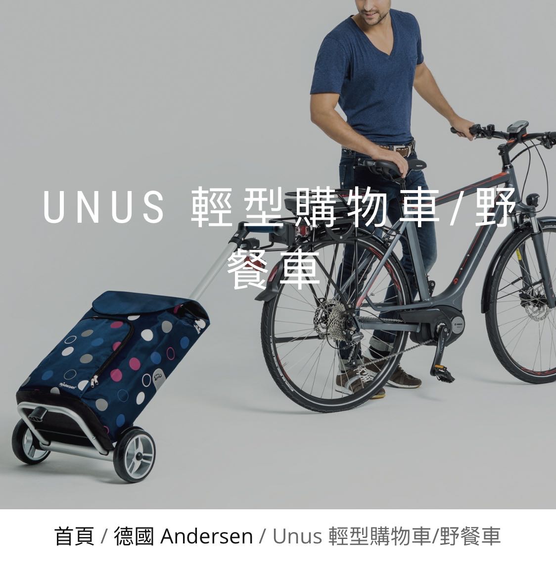 德國ANDERSEN UNUS KIRA 鋁製防水購物車 野餐車 輕便保冷保溫時尚購物車 時尚菜籃車原價10100九成新[已售]