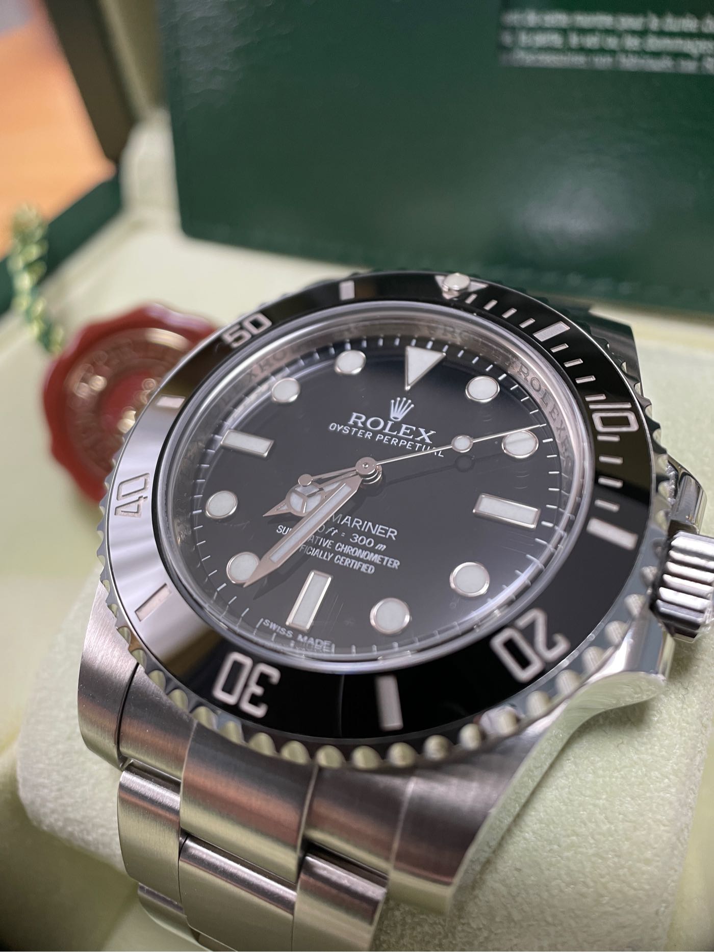 2021年/4月 原廠勞服大保養 勞力士 Rolex 114060 黑水鬼 40mm 陶瓷 真正全配盒裝 2013/12 入手 停產款 未來極具收藏意義