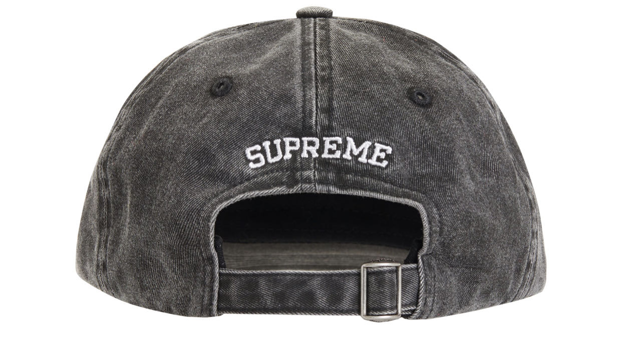 全新正品Supreme Pigment Print S Logo 6-Panel 老帽水洗黑色附吊牌