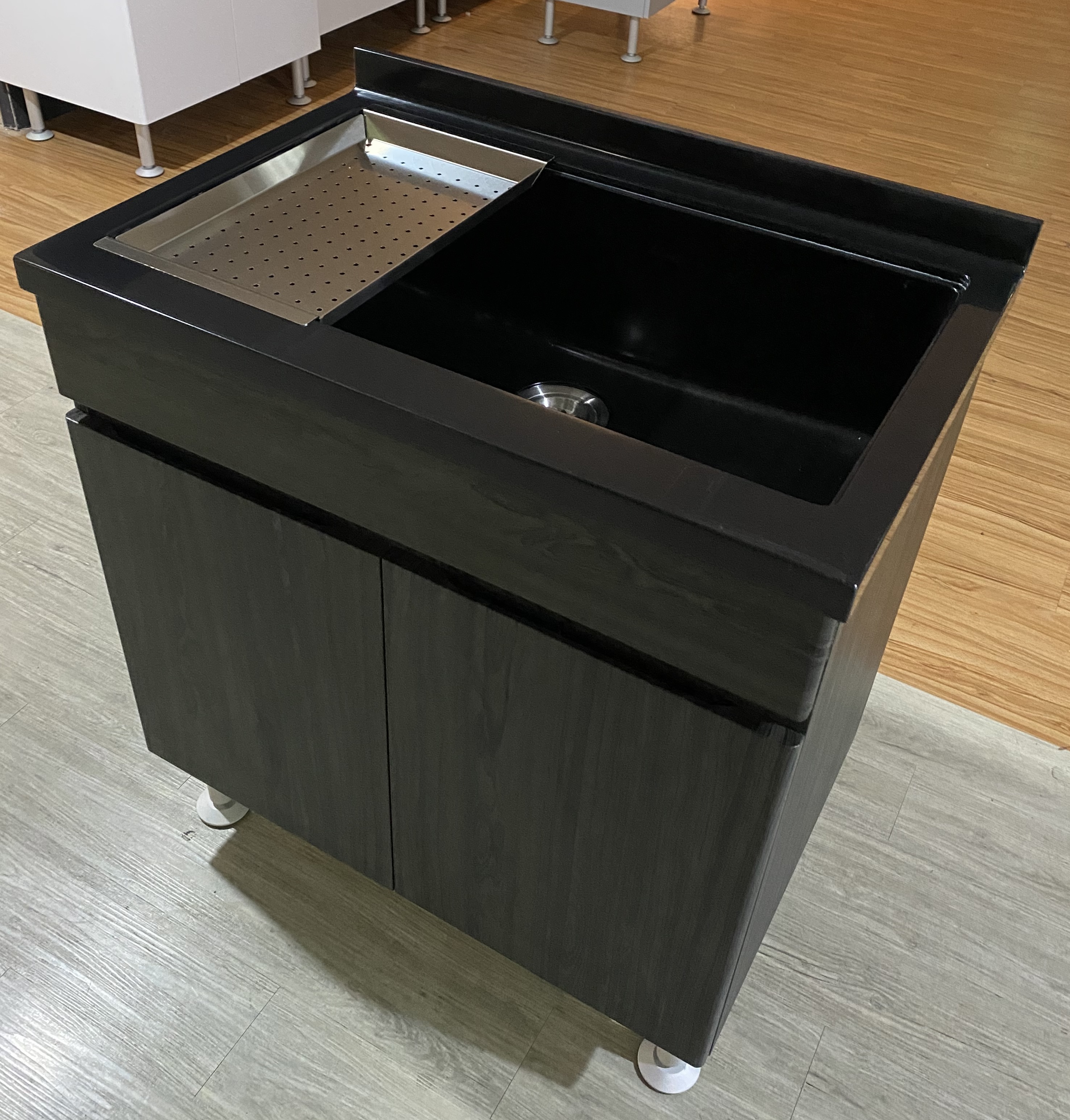 黑色石英石後陽台洗衣水槽尺寸:80x53x88(德浦) | Yahoo奇摩拍賣