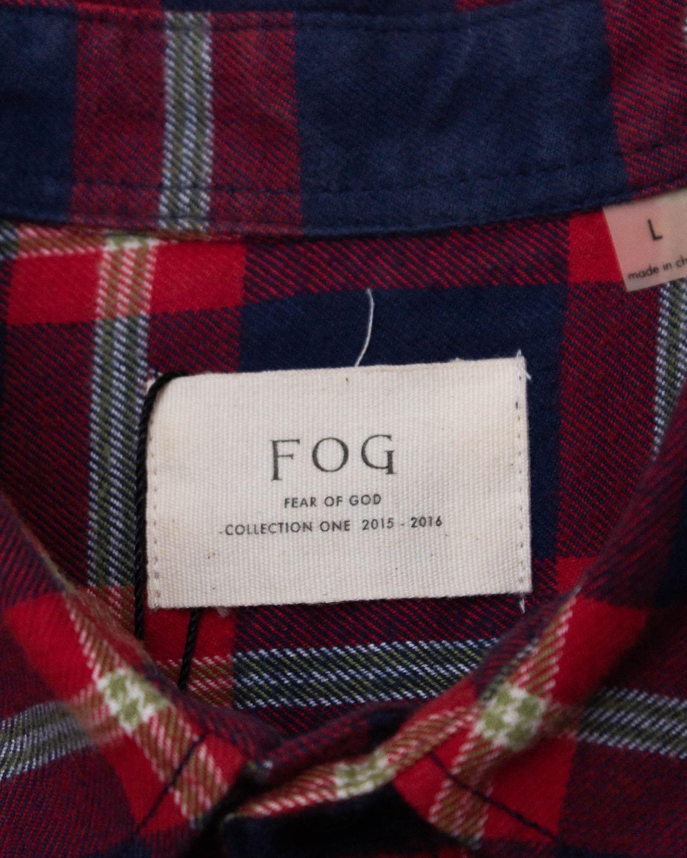 Fear of God FOG Sleeveless Plaid Flannel Shirt Collection One.背心