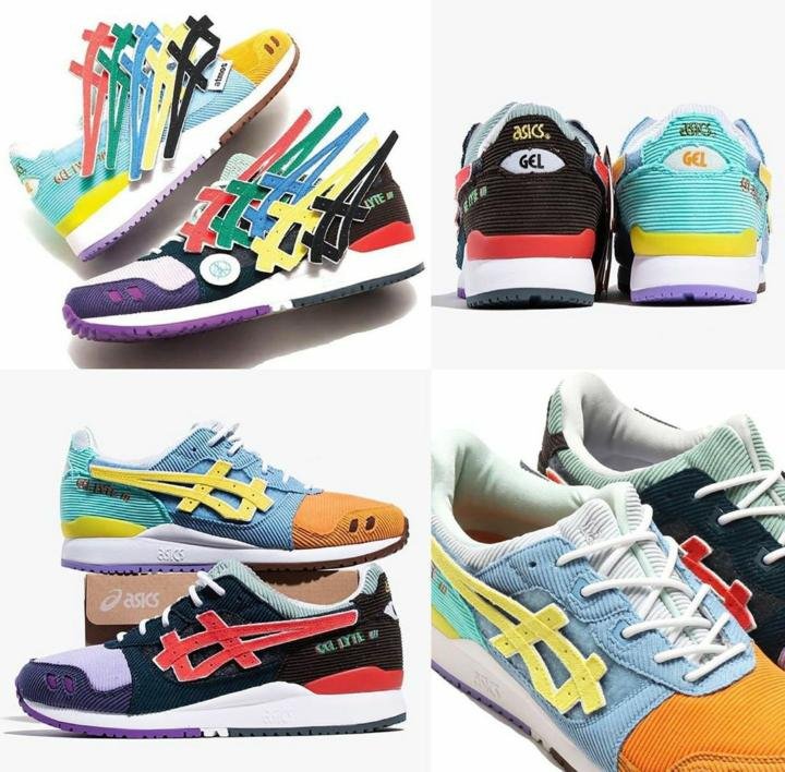 Asics x Sean Wotherspoon x ATMOS 聯名Lyte III 彩色拼接撞色鴛鴦貼布