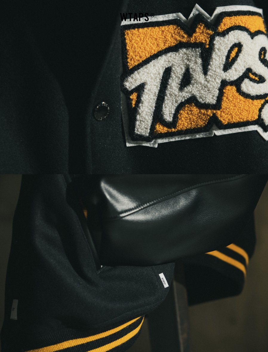 WTAPS VARSITY JACKET WOOL MELTON TOON! | nate-hospital.com