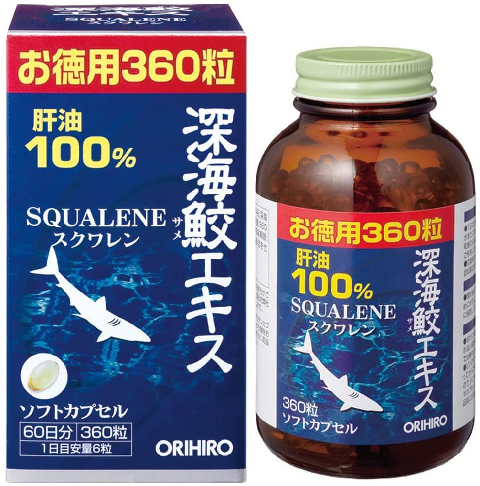 日本orihiro 深海鮫肝油60日份360粒魚油高純度深海鯊魚油精華膠囊 Yahoo奇摩拍賣