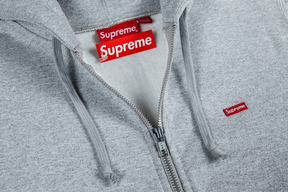 超搶手】全新正品2017 Supreme Small Box Zip Up Sweat 小BOX外套灰色L