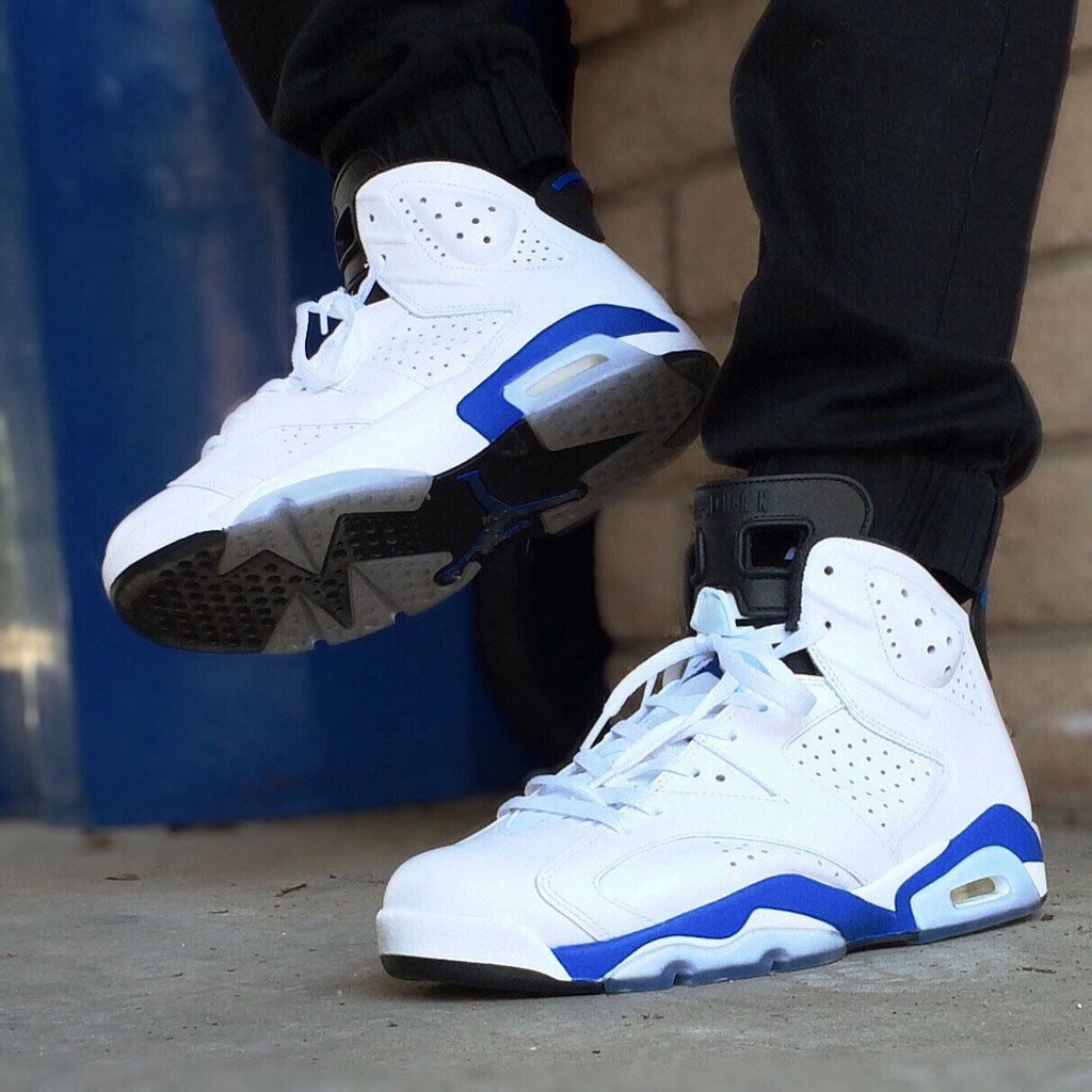 現貨- Nike Air Jordan 6 Retro Sport Blue 白藍384664 107 | Yahoo