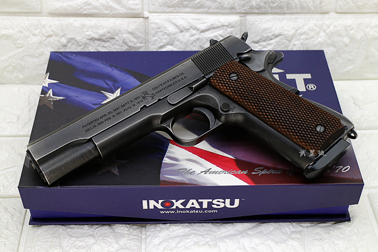 台南 武星級 鋼製 INOKATSU COLT M1911 CO2槍 黑 實木 ( 井勝全鋼製45手槍MEU柯特1911