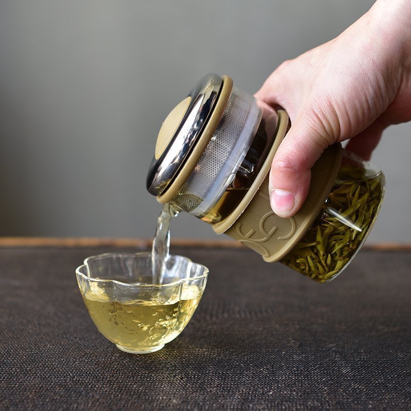 “正品”宜龍濾網玻璃茶壺 耐熱玻璃壺 創意玻璃茶具泡茶壺過濾泡茶器