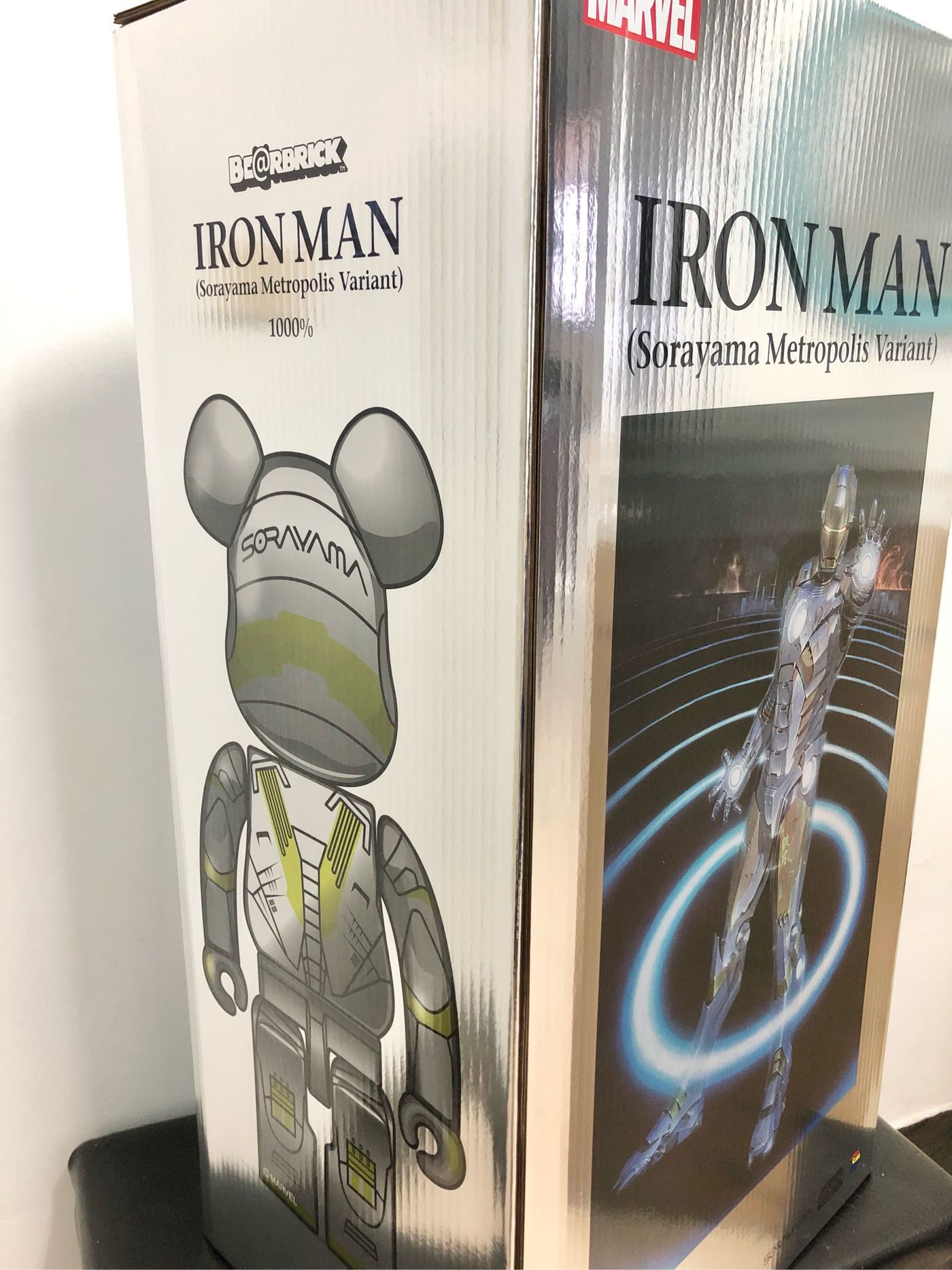 已售出全新BE@RBRICK Bearbrick sorayama IRON MAN 1000% 空山基鋼鐵人