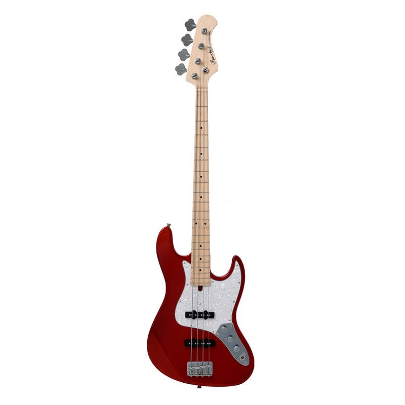 格律樂器Bacchus WJB-330M-CAR Jazz Bass 甜蘋果紅入門電貝斯四弦Bass