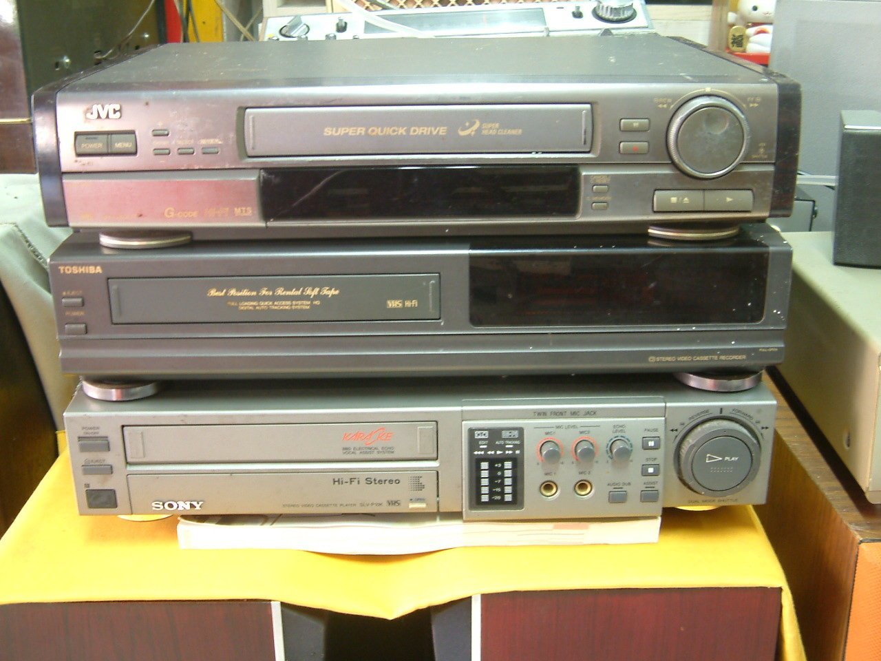 VHS 錄放影機TOSHIBA M-9500一台SONY SLV-FG6一台 PANASONIC NV-F60TN一台