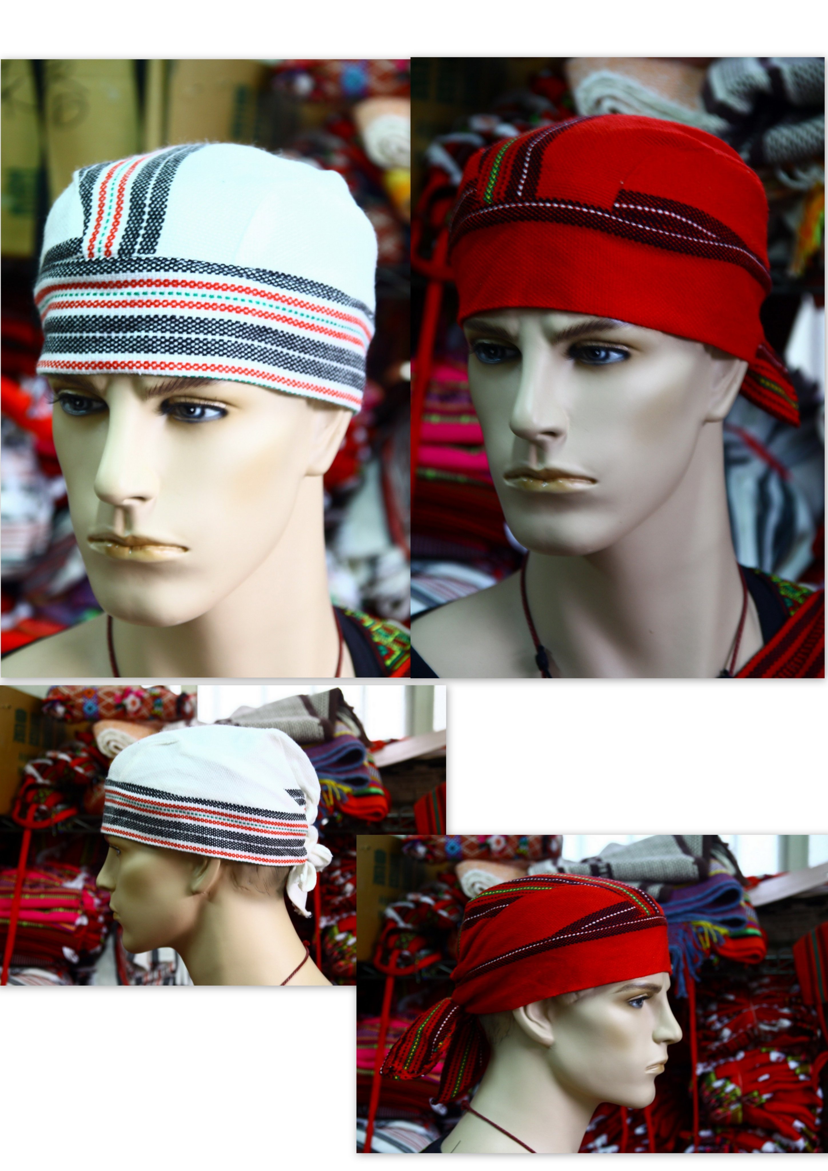 融藝製造 -- 原住民服飾&amp;布料 -- 原住民傳統頭巾.賽德克.泰雅族 -- 200元