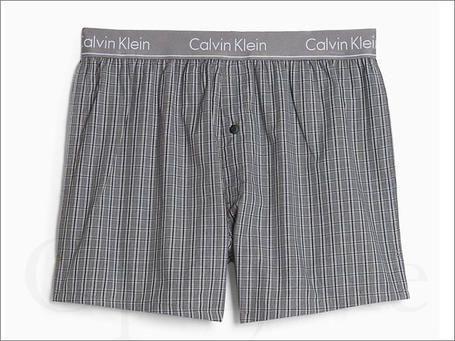 真品 Calvin Klein CK卡文克萊純棉 寬鬆內褲平口褲四角褲男內著 灰色格紋 S M L 號 愛COACH包包