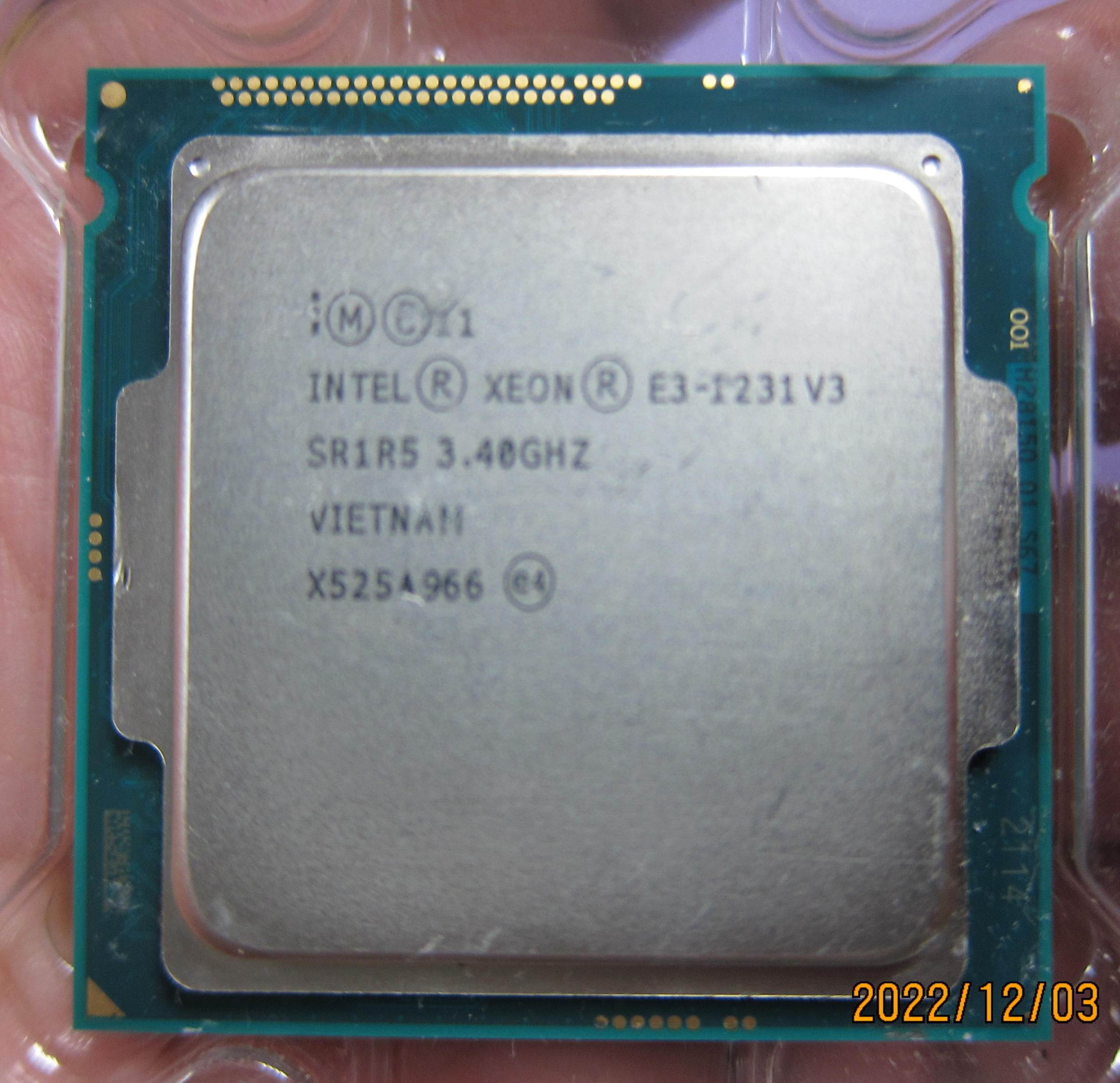 1150腳位】Intel® Xeon® 處理器E3-1231 v3 8M 快取記憶體，3.40 GHz 四