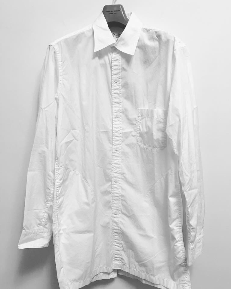 Yohji Yamamoto 山本耀司經典白襯衫背面開扣尺寸3號日本製正品全新品