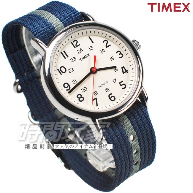 TIMEX 天美時 Weekender系列 經典時刻冷光 帆布錶帶 男錶 T2N654/TXT2N654【時間玩家】