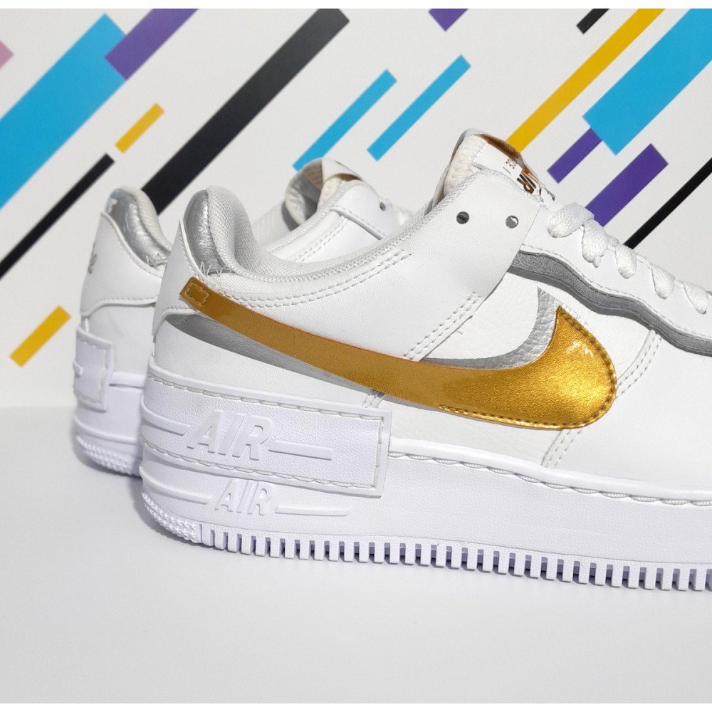 PSM街頭潮流選)WMNS NIKE AIR FORCE 1 SHADOW 白金配色厚底女鞋| Yahoo