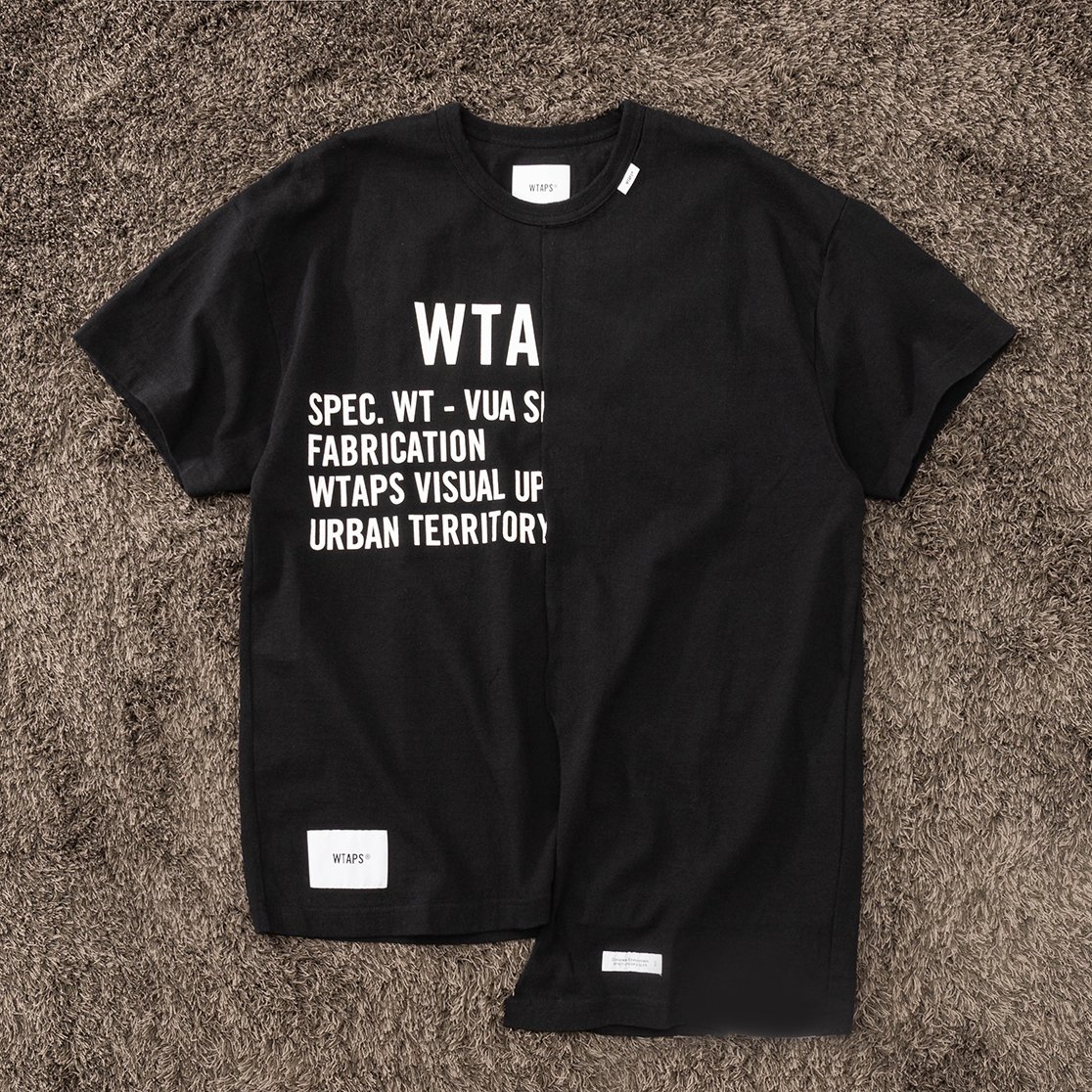 現貨#WTAPS RAGS SS COTTON 設計感拼接字母貼標寬松短袖T恤| Yahoo奇摩拍賣