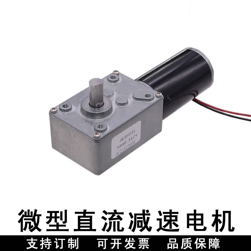 5840-31ZY直流減速電機12V24V大扭力低速晾衣架窗簾機廣告牌馬達