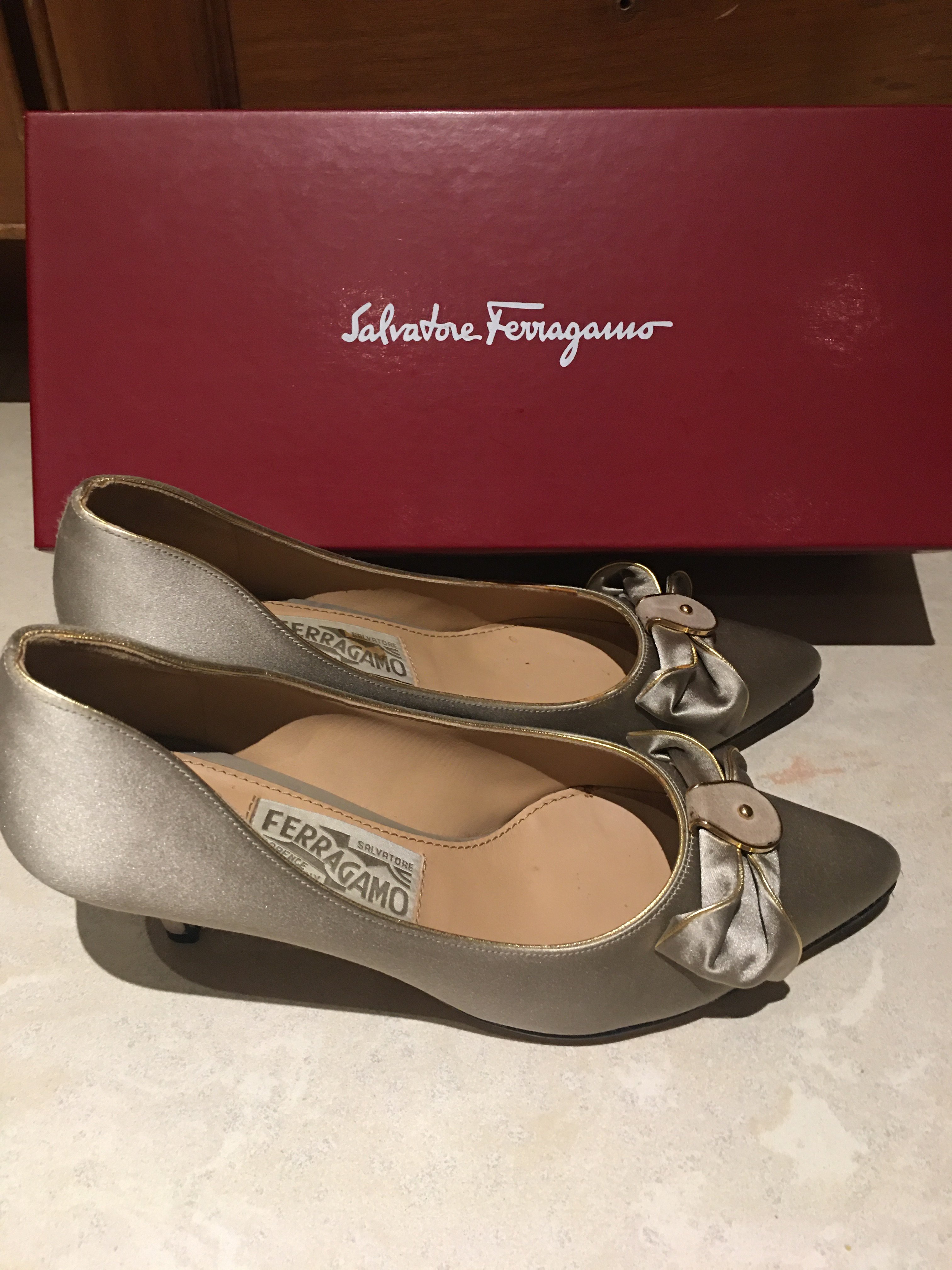 未使用品】Ferragamo フェラガモ パンプス バイカラー 24㎝ 【希少