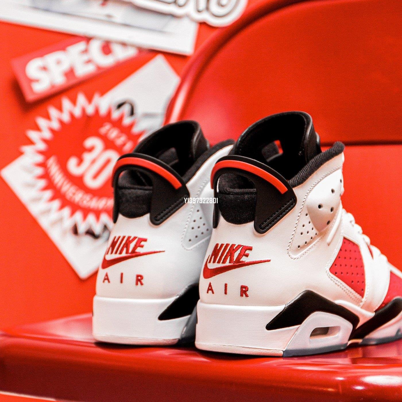 Air Jordan“Carmine”AJ6 胭脂白紅高幫籃球鞋男款CT8529-106 | Yahoo