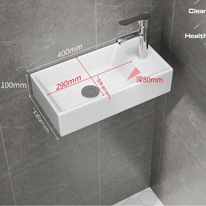 迷你洗手盆小戶型衛生間壁掛式洗臉盆池小號陽臺小尺寸掛盆窄長型 中大號尺寸議價超夯 精品