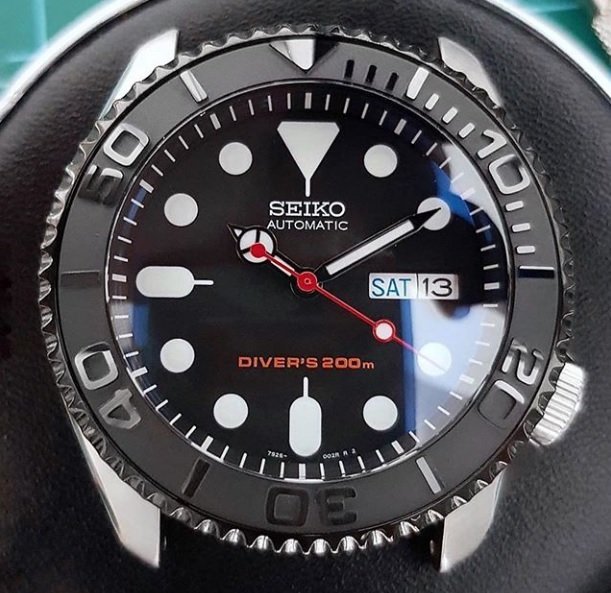 SEIKO SRPD SKX007 黑色遊艇陶瓷圈。改裝計時圈貼片。SKX009。SKX011