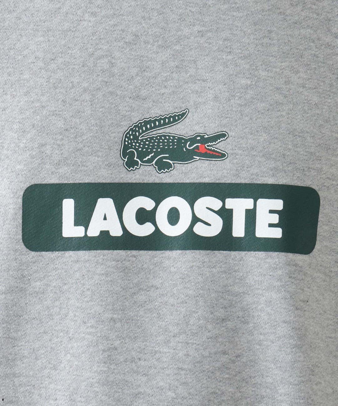 山東:LACOSTE × BEAMS / 別注Big Logo Sweat/限定販售毛圈logo大學t