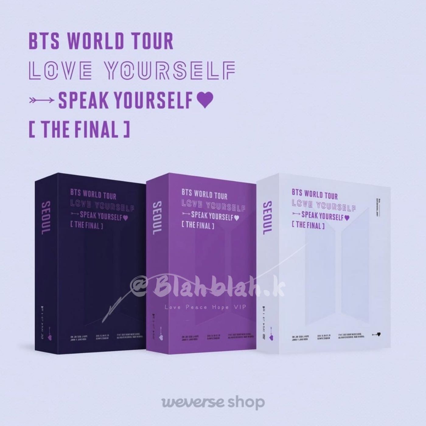 DVD 賣場！防彈少年團BTS LOVE YOURSELF : SPEAK YOURSELF' [THE FINAL