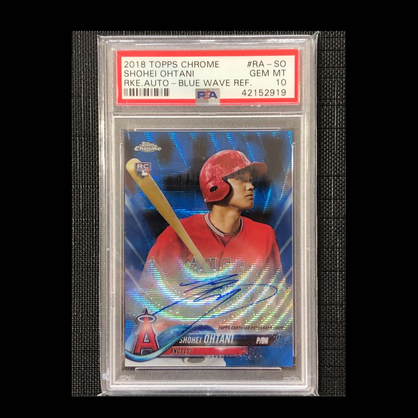 Topps Chrome Blue Wave Refractors Ohtani Auto Rc PSA10 大谷翔平