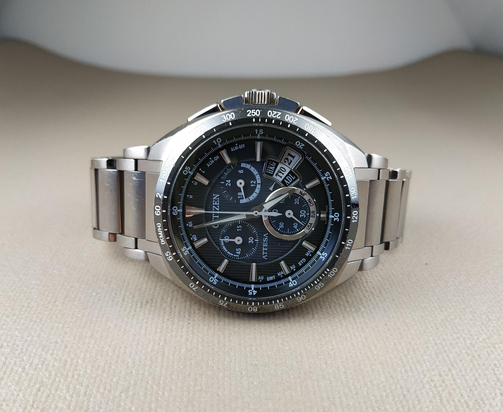 日本原裝中古良品】CITIZEN 福山雅治代言ATD53-3081 全球性電波時計多