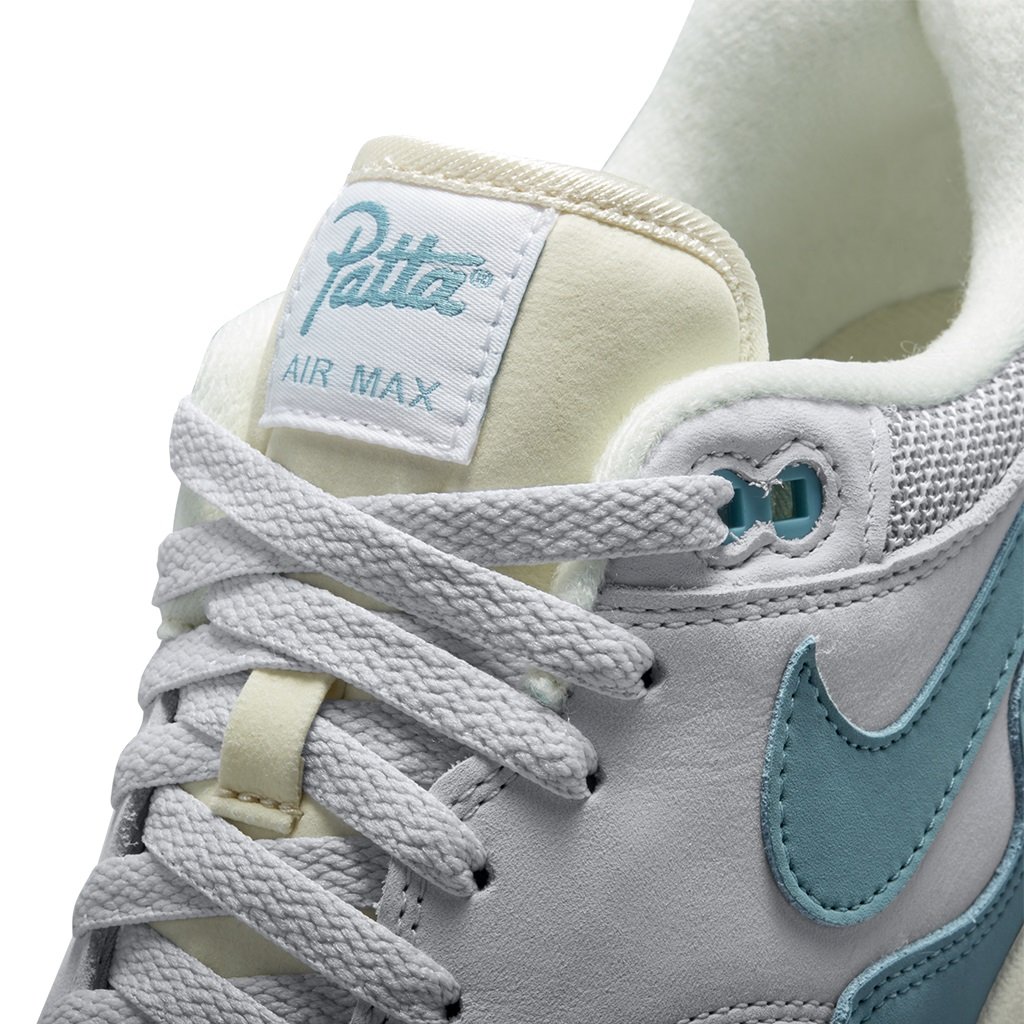 A-KAY0】NIKE X PATTA AIR MAX 1 AQUA NOISE 灰藍【DH1348-004