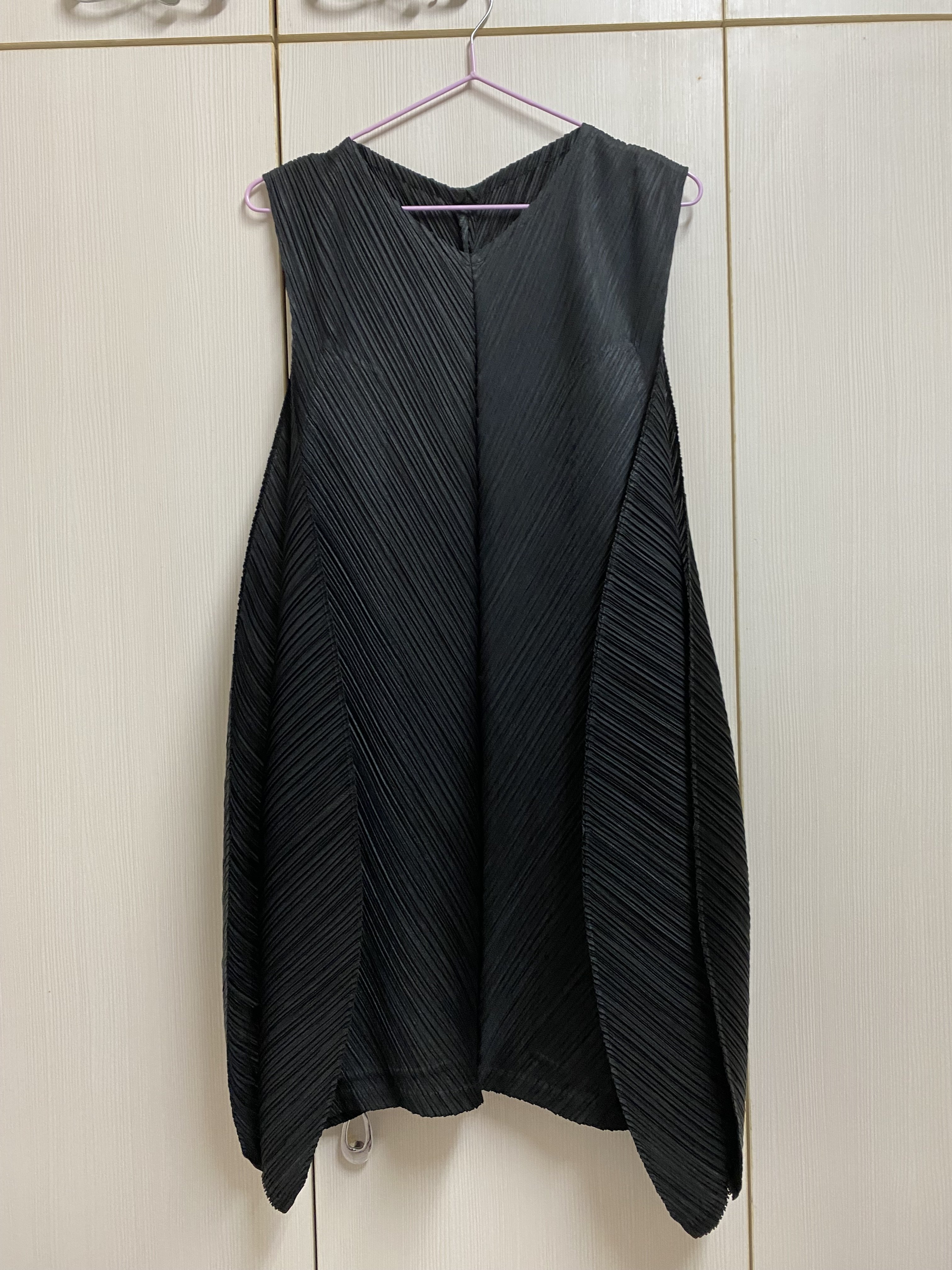 三宅一生Issey Miyake PLEATS PLEASE 六片花苞洋裝黑色3號全新含標