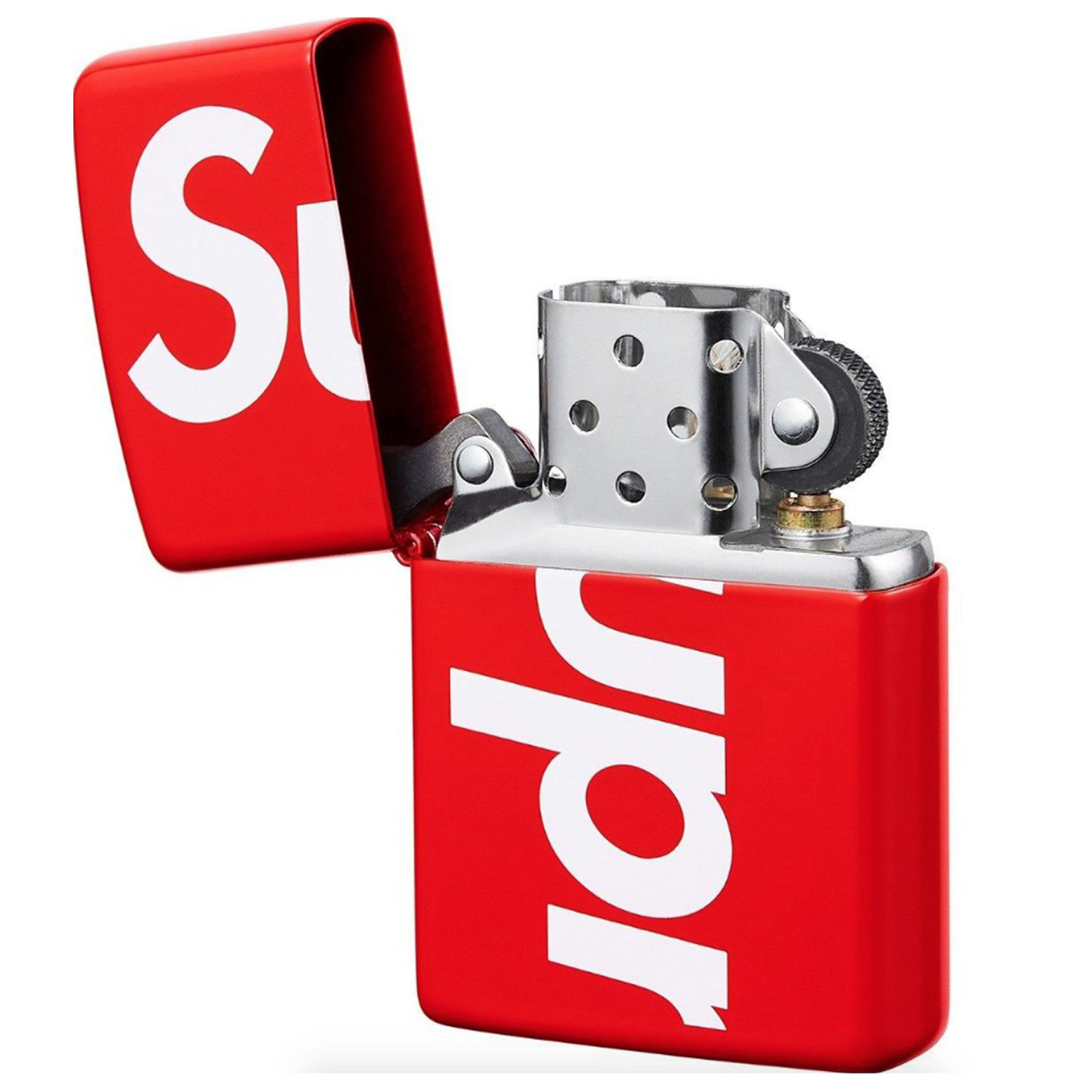 AYW】SUPREME SS18 ZIPPO METAL LIGHTER SHINY RED LOGO 聯名