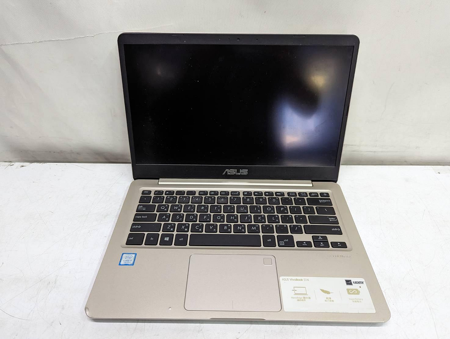 C【小米一店】二手 ASUS S14 8代筆電 I7-8550U、12Gb、240ssd+1TB、撞傷痕