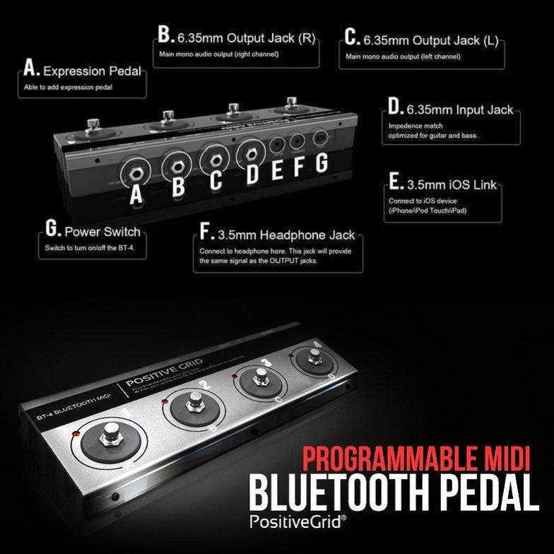 ☆唐尼樂器︵☆分期免運 Positive Grid BT-4 MIDI JamUp BIAS 腳踏控制器 BT4