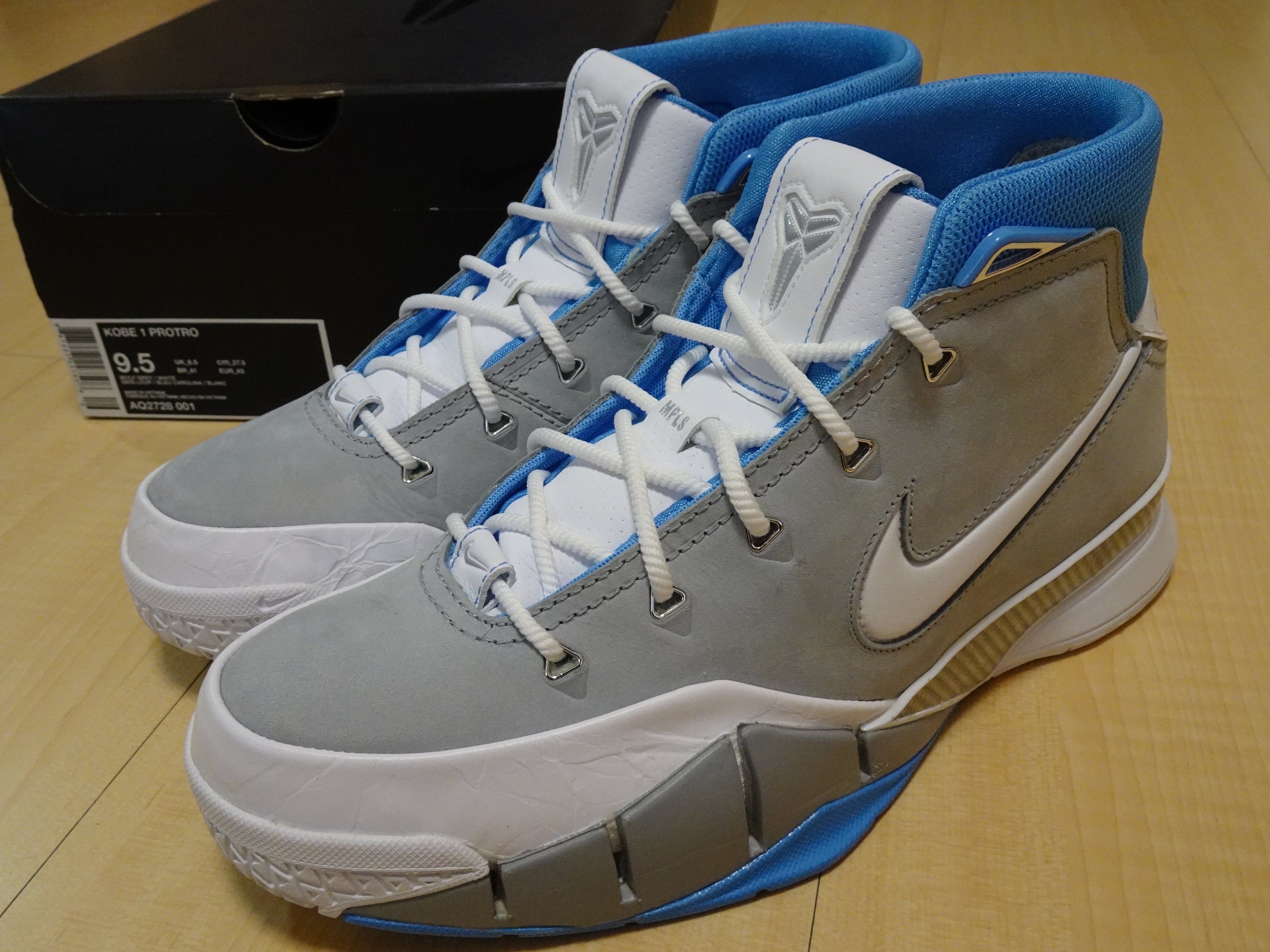 NIKE ZOOM AIR KOBE 1 PROTRO MPLS ZK1科比1代KB1北卡藍灰黑曼巴AQ2728