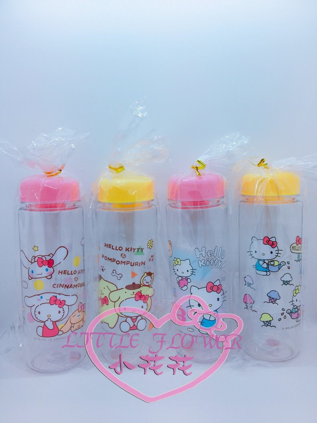 ♥ 小花花日本精品♥ hello kitty凱蒂貓布丁狗大耳狗圖案新科技水漾水壺安全水瓶粉/黃四款01020007