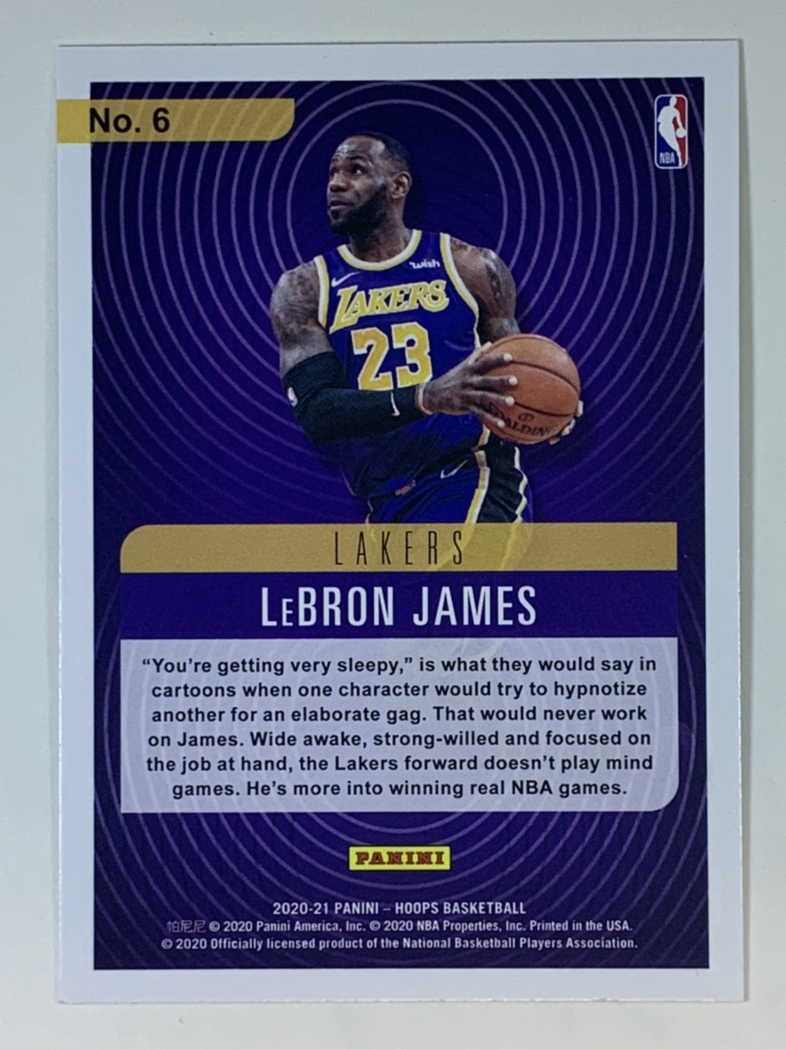 LeBron James 2019-20 Panini Chronicles Prestige #75 Los Angeles Lakers