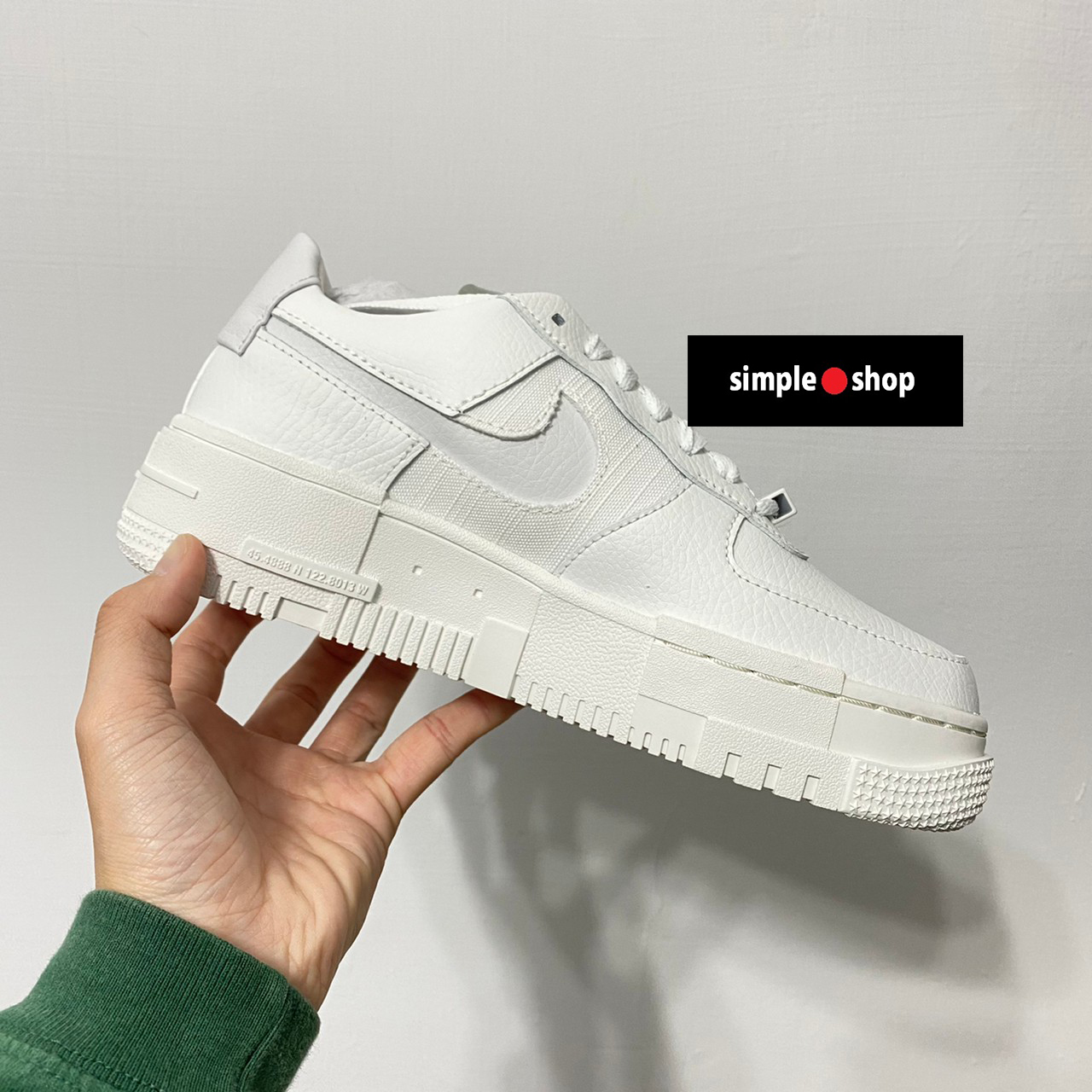 Simple Shop】NIKE AIR FORCE 1 AF1 Pixel 像素全白解構鞋CK6649-102