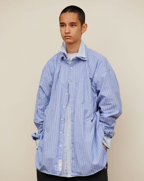 A.H × SSZ × BEAMS 19SS BIG SHIRTS LT BLUE 長谷川昭雄| Yahoo奇摩拍賣