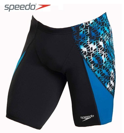 ~有氧小舖~2017 SPEEDO 競技及膝泳褲Ultraspeed AL V Panel 黑x藍 出清特價