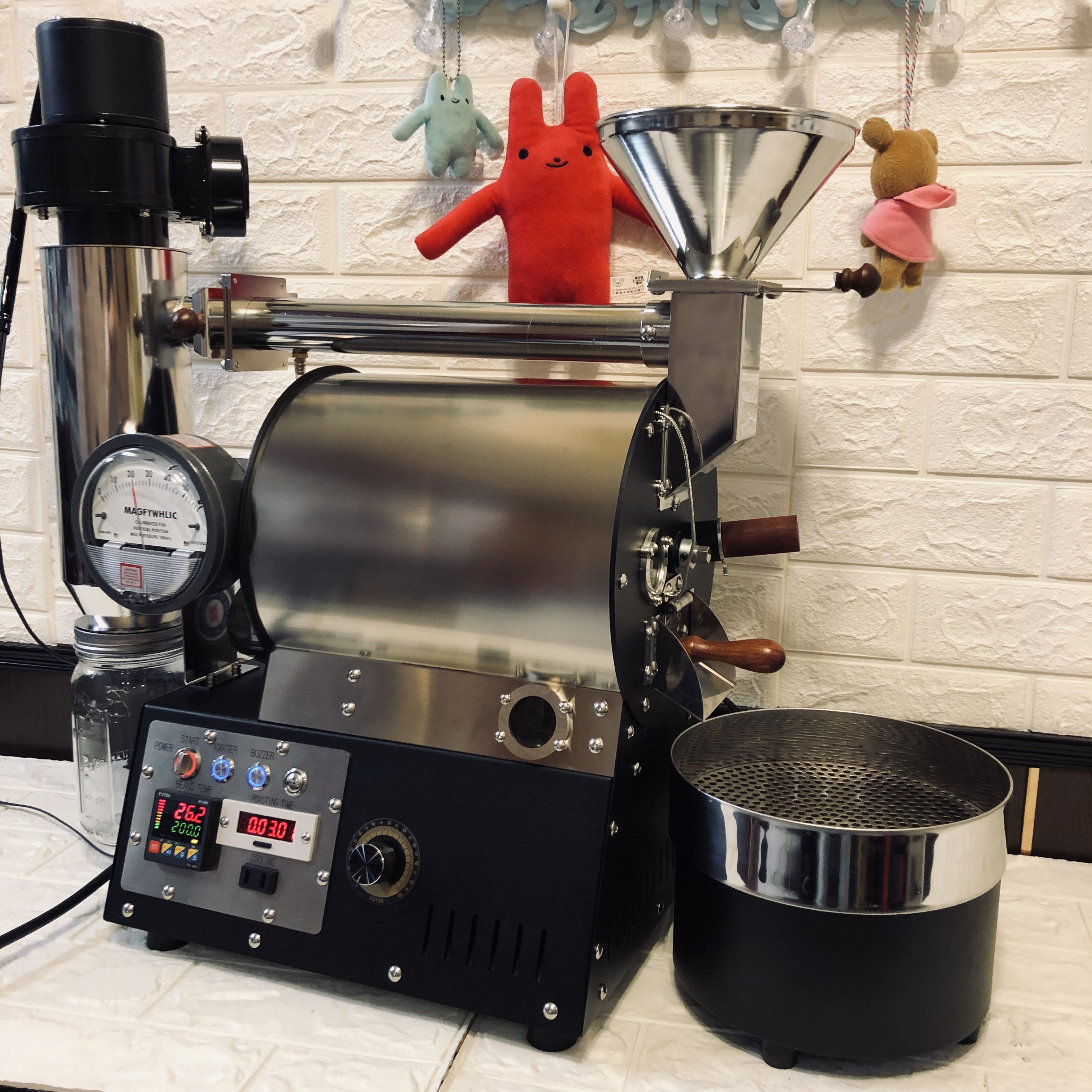Taiwan VAMOS Coffee roasters -- Zero200 咖啡豆烘焙機,小型烘豆機,樣本烘焙機--黑鐵烤漆專業版 ...