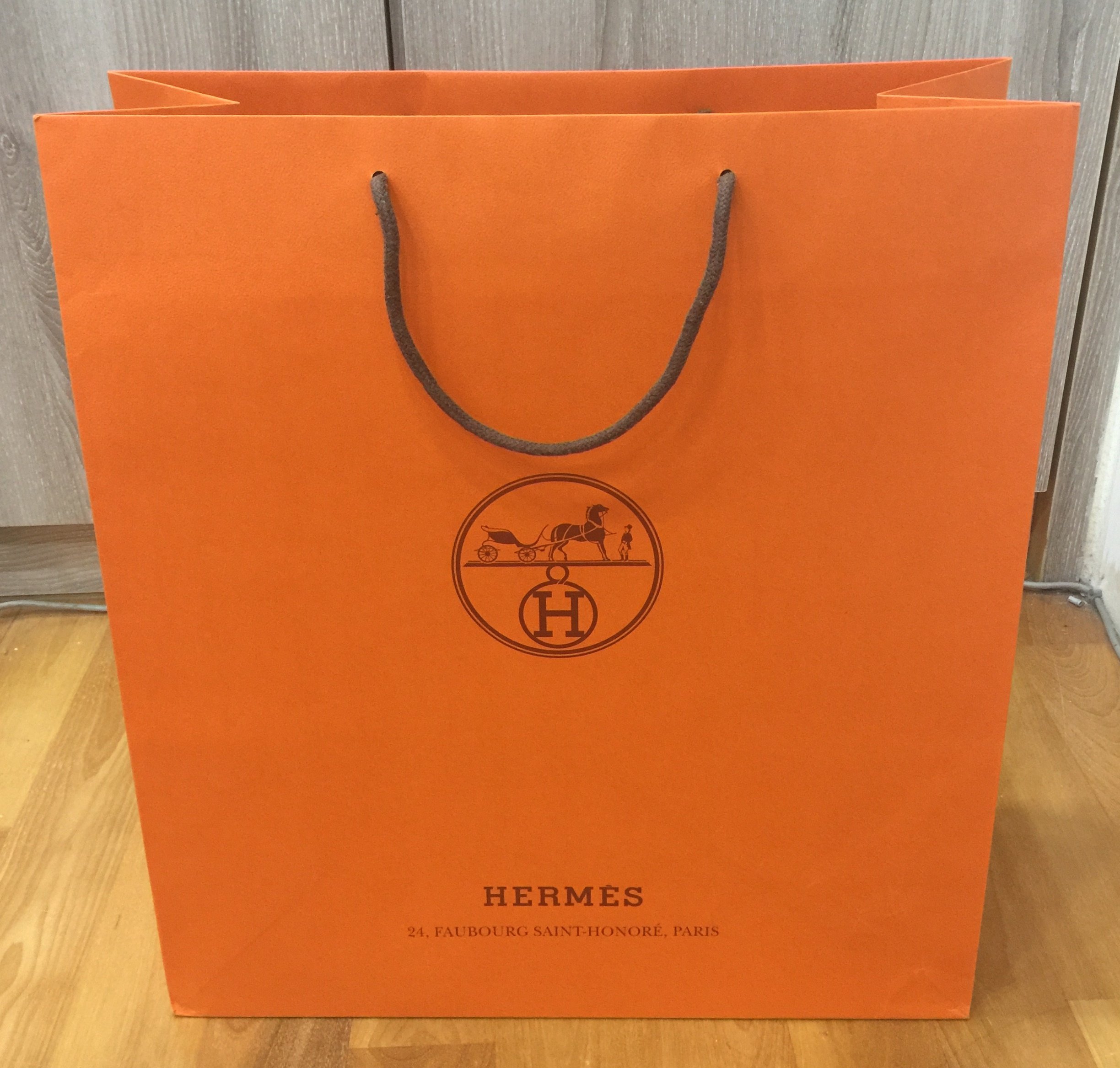 頂級名牌HERMES 愛馬仕全新原廠真品精品紙袋購物袋包裝袋(大型) 特價出