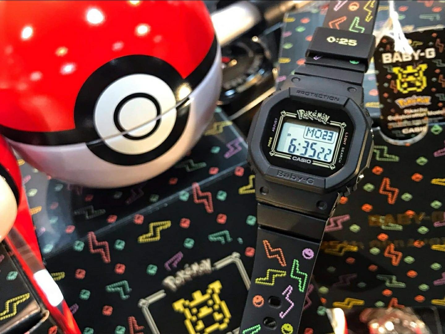 Casio G Shock Baby G X Pokemon 寶可夢 聯名 Pikachu 皮卡丘 25週年 紀念 手錶 手表 Bgd 560pkc 1 黑色 Yahoo奇摩拍賣