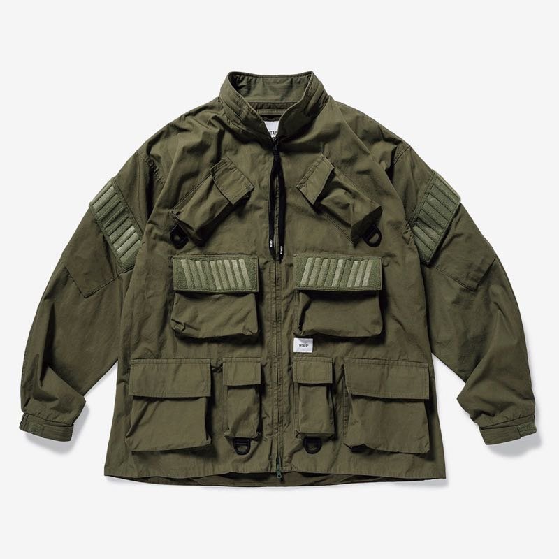 Wtaps design modular jacket cotton weather 綠色口袋外套