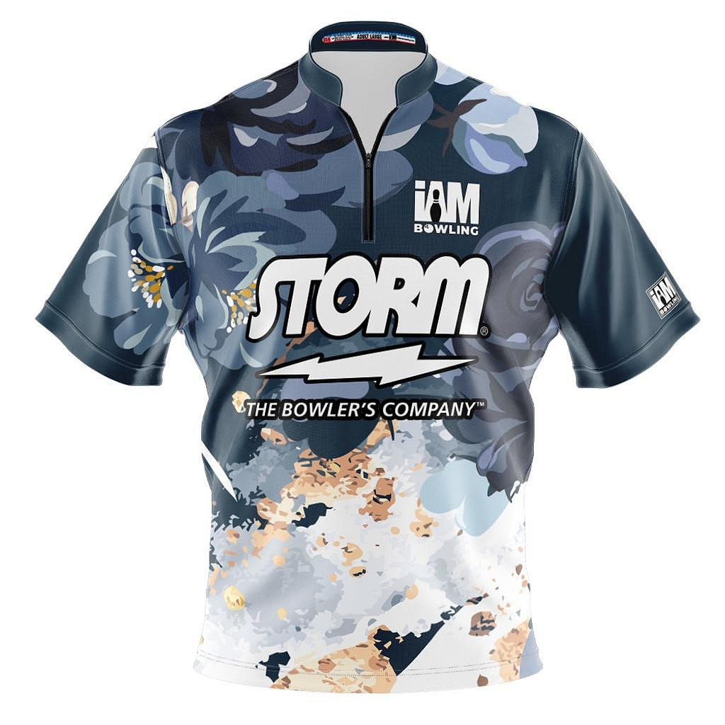 Storm DS 保齡球球衣 - 2062-ST 設計 - 花卉 3D Polo 衫（滿599元）